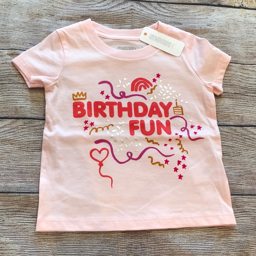 🎈Gymboree Girls 12-18m Birthday T-shirt
